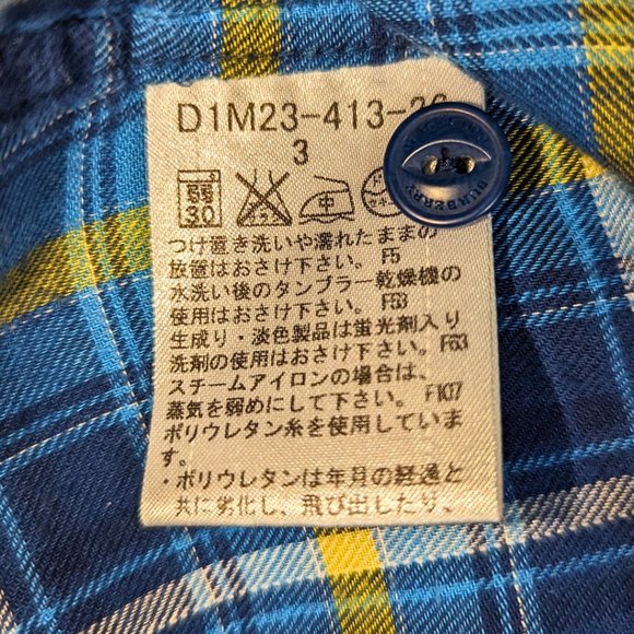 Burberry Black Label Men's 3 (Large) Long Sleeve Blue Plaid Flannel Shirt - Picture 12 of 14